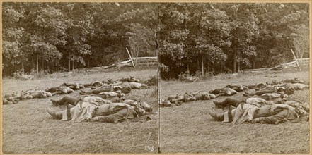 “Union Dead at Gettysburg.” #245, American Civil War, Stereo Card, circa 1863