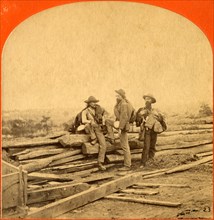 “Three ‘Johnnie Reb’ Prisoners.” Captured Confederate Soldiers, Gettysburg, Pennsylvania, USA, Single Image of Stereo Card, Circa 1863