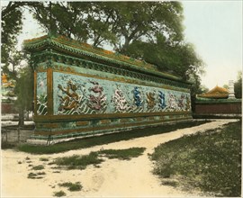 Nine Dragons Screen, Winter Palace, Beijing, China, circa 1930