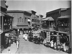 Street Scene, on-set of the Film “Son of the Gods”, First National Picture, 1930
