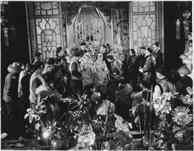 Group of People Attending Traditional Chinese Ceremony, on-set of the Film "East is West", 1930