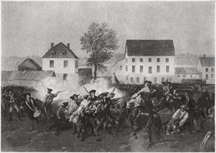 Battle of Lexington, 19 April 1775, Painted by Alonzo Chappel (1828-1887), Engraving Printed 1913