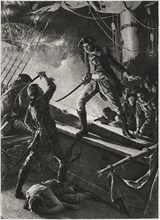 “I Have Not Yet Begun To Fight” – John Paul Jones, 23 September 1779, from a Painting by Henry Mosler, Engraving Printed 1913, Mentor Association
