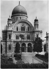 Great Synagogue, Florence, Italy, Postcard, 1944