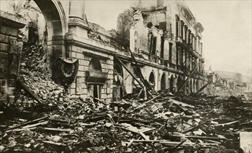 Earthquake Ruins, Messina, Sicily, Postcard, 1908