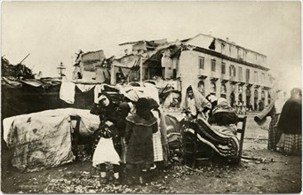 Earthquake Ruins, Messina, Sicily, Postcard, 1908