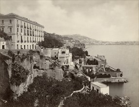 View of Posillipo, Naples, Italy, Albumen Print, circa 1880