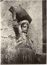 Girl with Ceramic Jar on Head, No6, Photo by Giorgio Sommer , Sicily, circa 1870's
