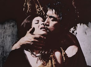 Anthony Quinn, Silvana Mangano, on-set of the Film "Barabbas", 1961