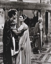 Richard Burton, Jean Simmons, on-set of the Film "The Robe", 1953