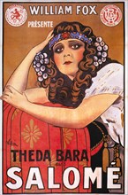 Theda Bara on Movie Poster for the Silent Movie "Salome", 1918