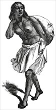 Water Carrier of the Sudan, Africa, "Classical Portfolio of Primitive Carriers", by Marshall M. Kirman, World Railway Publ. Co., Illustration, 1895