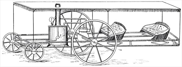 Steam Carriage by Frank Vanell, USA, Illustration, circa 1895