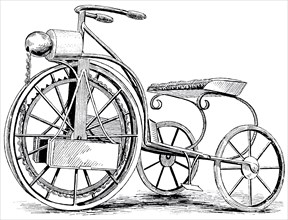 Electric Tricycle, C.H. Barrows, Illustration, circa 1895