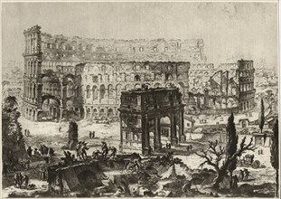 Colosseum, Rome, Italy, Illustration from 1760 Etching by Giovanni Battista Piranesi, 1918