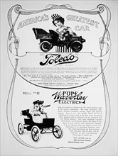 Pope Motor Car Company, Advertisement for Toledo and Waverley Electric Automobiles, 1904