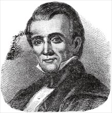James K. Polk (1795-1849), 11th President of the United States, Engraving, 1889