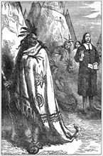 “Missionary Preaching to the Sioux”, Book Illustration from “Indian Horrors or Massacres of the Red Men”, by Henry Davenport Northrop, 1891