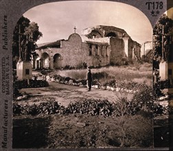 Mission of San Juan Capistrano, California, Completed by Spanish in 1808, Single Image of Stereo Card, circa 1900