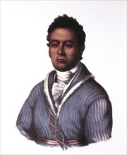 David Vann, Cherokee Sub-Chief, Lithograph from a Painting by Charles Bird King, 1825