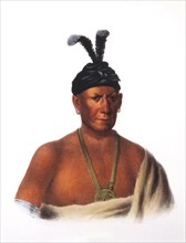 Wakechai, Crouching Eagle, Sauk and Fox Chief who Signed Treaty with United States, 1824, Painting by Charles King Bird, circa 1824