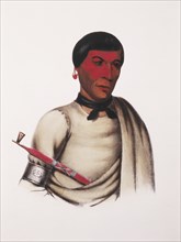 Peechekir or Peechekor, Chippewa Chief, Copy by Charles Bird King of a Painting by James Otto Lewis, circa 1826