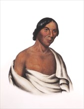 Ohyawamincekee or Otyawanimeehee, Yellow Thunder, Chippewa Chief, Copy by Charles Bird King of a Painting by James Otto Lewis, circa 1826