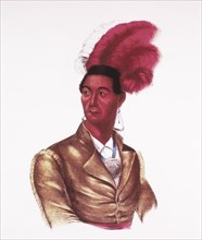 John Brant, Ahyouwaighs, Chief of Iroquois Confederacy or Six Nations, Lithograph, circa 1820's