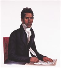 John Ridge, Cherokee Leader, Publisher of the Cherokee Phoenix, Painting by Charles Bird King, circa 1825