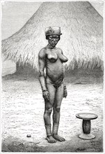 Woman of the Njam-Njam, Africa, Illustration after original Photograph by Richard Buchta, 1885