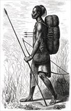 Marua Fish Trader, Central Africa, Illustration, 1885
