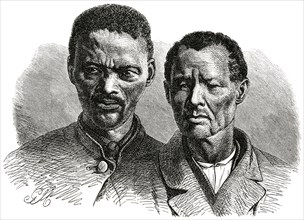 Two Namaquan Men, Southern Africa, Illustration, 1885