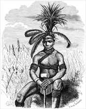 Zulu Magician, Africa, Illustration, 1885