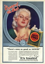 Jean Harlow, Advertisement for Lucky Strike Cigarettes, "Cream of the Crop", USA, 1932