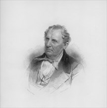 James Fenimore Cooper, American Writer, Portrait, Engraving from an 1850 Photograph by Mathew Brady, 1876