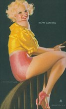 "Happy Landing", Mutoscope Card, 1940s