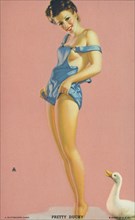 "Pretty Ducky", Mutoscope Card, 1940s