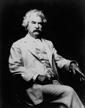 Samuel Langhorne Clemens, or better known as Mark Twain (1835-1910), American Writer and Humorist, Portrait, early 1900's