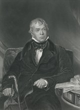 Sir Walter Scott (1771-1832), Scottish Historical Novelist, Playwright and Poet, Portrait, Engraving from Original Painting by Sir Thomas Lawrence, 1870's