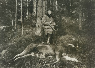 Gustaf V (1858-1950), King of Sweden 1907-50, Portrait while Hunting, 1923