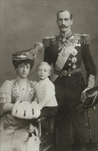 King Haakon VII, Queen Maud, Prince Olaf, of Norway, Portrait, 1906