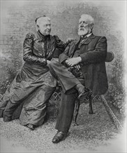 Jules Verne (1828-1905), French Novelist and Playwright, with his Wife Honorine, Portrait, 1905