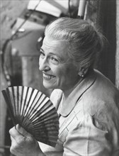 Pearl S. Buck, on-set of the Film "The Big Wave", which is based on her Novel of the same Title, Japan, 1960