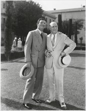 Actor George Bancroft, Portrait with Unidentified Man, 1930's