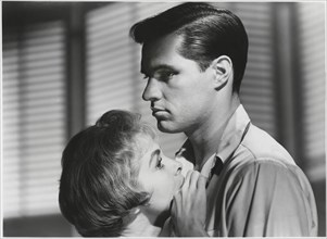 Janet Leigh, John Gavin, on-set of the Film, "Psycho", 1960