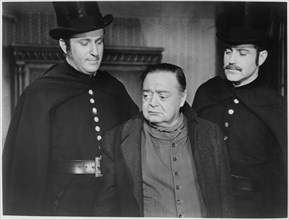 Peter Lorre (center), on-set of the Film, "Tales of Terror", 1962
