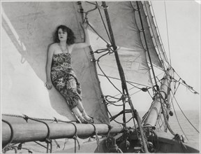 Anita Stewart, on-set of the Silent Film, “Never the Twain Shall Meet”, 1925