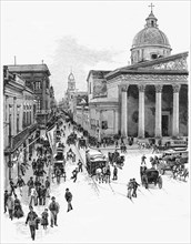 Plaza San Martin, Buenos Aires, Argentina, Harper's New Monthly Magazine, Illustration, March 1891