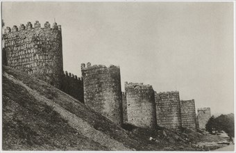 Walls of Ávila, Spain, UNESCO World Heritage Site, Gravure Print, 1933