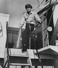 John Ireland, on-set of the Film, "Cargo to Capetown", Columbia Pictures, 1950